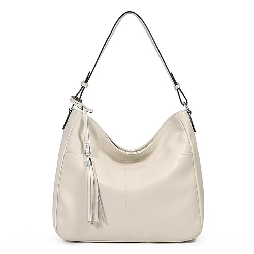Image of YALUXE Women's Real Leather Shoulder Bag Hobo Handbag Purse Crossbody Bag