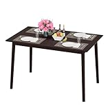 FDW 47 Inches Dining Table, Dining Room for 4 People, Small Rectangular Table for Kitchen, Quick Assembly, Small Spaces Modern Home Furniture Dinner Table, Espresso