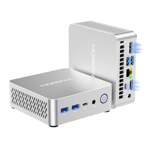 Image of MOREFINE M700 Mini PC, Ryzen 7 7735U (8C /16T, up to 4.75Ghz), Mini Desktop Computer 16GB DDR5 512GB NVMe SSD, Small PC Desktop Support 4k Dual Display WiFi6 /BT5.2 /USB3.2