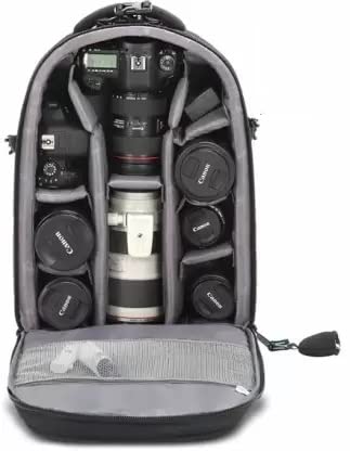 Waterproof DSLR Backpack Camera Bag, Lens Accessories Carry Case for All SLR Cameras,Black (CB22) amazinggiftidea-com