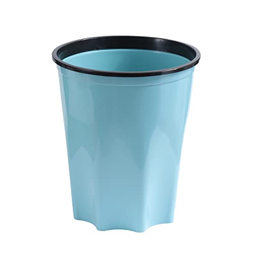 Poubelle ronde plastique avec anneau de pression pour bloquer le sac facilement