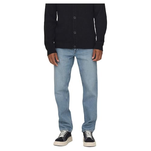 ONLY & SONS Herren Jeans ONSEDGE Loose 6986 - Relaxed Fit - Blau - Light...