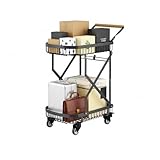 LeleCAT 2-Tier Storage Cart with Wheels...