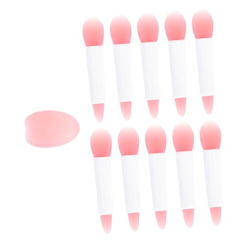 FRCOLOR Gentle Silicone Lip Brush Set 11pc Makeup Applicators Enhance Lip Makeup Tool