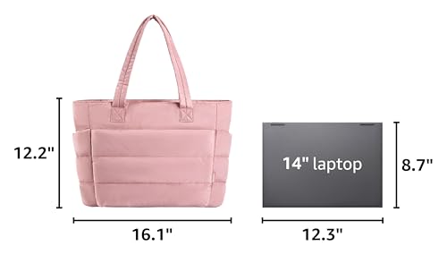 Image of BAGSMART Tote Bag for Women, Lightweight Puffy Tote Bag with Compartments Shoulder Bag Handbag for Travel, Work, Gym | Lightweight