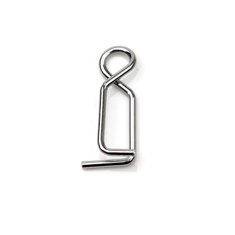 100 clips rápidos de acero inoxidable para pesca miniatura 7