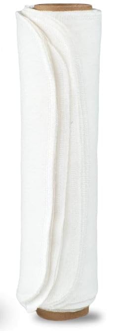 Vi-tal Health & Wellness Paperless Towels Roll Washable Cotton Cloth, Reusable Paper Towels - 10 Pack with Durable Cardboard Roll - 10