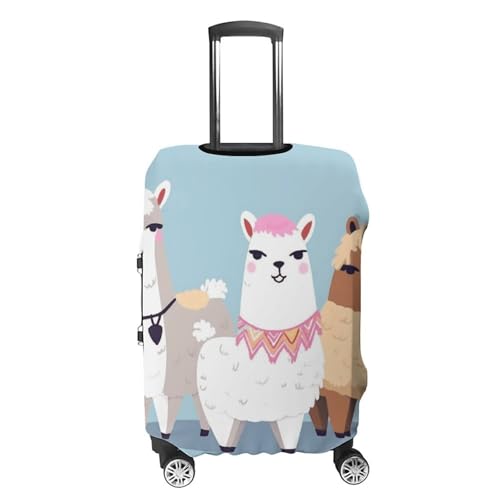 Cute Alpacas Printed Luggage Cover Protector, Fits 18-32 Inch Luggage4