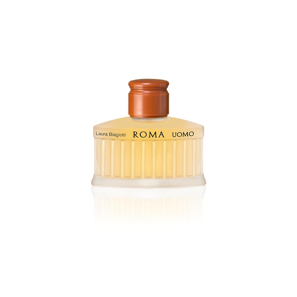 Laura Biagiotti Roma Uomo Balsam po goleniu dla mężczyzn 75 ml – orientalne i drzewne kompozycja zapachowa – uwodzicielskie i pikantne nuty – kultowy flakon inspirowany panteonem w Rzymie