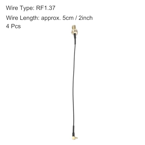 Cable MMCX macho en angulo recto con perdida minima de señal RF1.37 uxcell 3