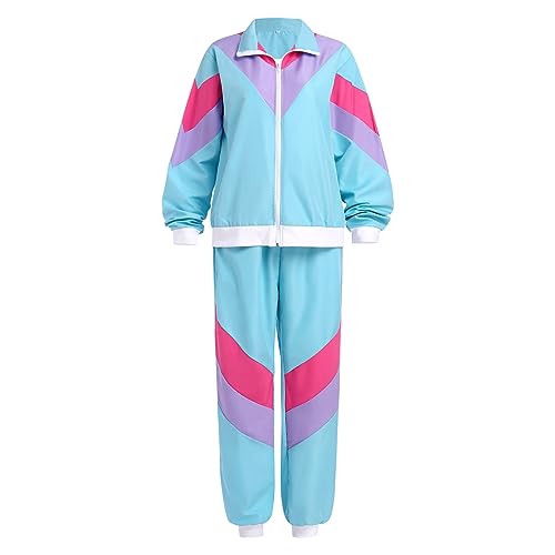 80s-Outfit-for-Men-Party-80s-Tracksuit-Men-80s-Windbreaker-Men-80s-Hip-Hop-Carnival-Halloween-Outfit-Retro-Party-Long-Sleeve-Zipper-Jacket-and-Pants-Set-Disco-Dancewear-Sky-blue-S