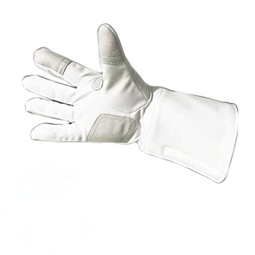 Jonscart Sport Kinder Erwachsene Atmungsaktive rutschfeste Trainings-Schutzausrüstung für Sabre Epee Folie Weiß 1 Stück (linke Hand, 9) Cover