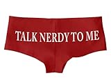 Southern Sisters Talk Nerdy To Me Novelty Pun Women's Funny Panty Small Red