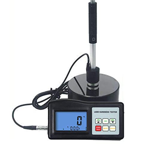 Handheld Leeb Hardness Tester Meter Durometer with Split Sensor LCD Display Measuring Range 200 to 900(HLD) with Hardness Block
