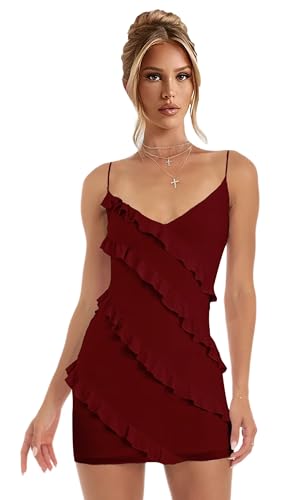 Chiffon Mini Dresses with Ruffles 2025 for Women Spahgetti Formal Evening Dress TN361