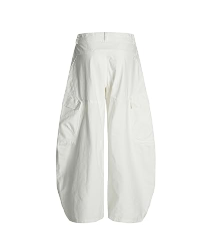 Unisex Vintage Wide Leg Jeans Barrel Style Multi-Pocket Cargo Pants Casual Streetwear Trousers2