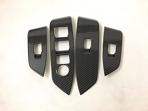 GZBFTDH Car Window Glass Switch Panel Protector, for Mazda CX5 2017-2022 Accessories Parts, Guard Plate Trim Cover, Auto Parts Window Lift Panel(Not fit for North American version)