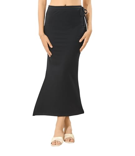 Image of TRASA Womens Saree Shapewear Petticoat, Cotton Lycra Petticoat, Skirts for Women, Shape Wear Dress for Saree