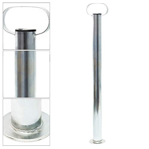 WilTec Béquille pour Remorque Support de Fixation 700mm x ⌀48mm avec Poignée Pied de stabilisation