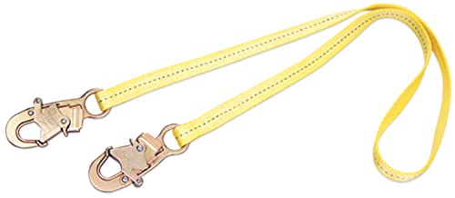 Image of 3M DBI-SALA 1231106 Web Positioning Lanyard, 6-Foot, 3 /4-Inch Snap Hooks, Yellow