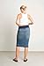 Women's Denim Maternity Midi Skirt with Lycra Rib Elastic Waistband, Knee Length, Vintage Wash (US, Alpha, X-Small, Regular, Regular, Vintage Wash)