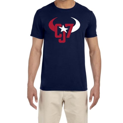 Navy Houston CJ Stroud 7 Logo T-Shirt