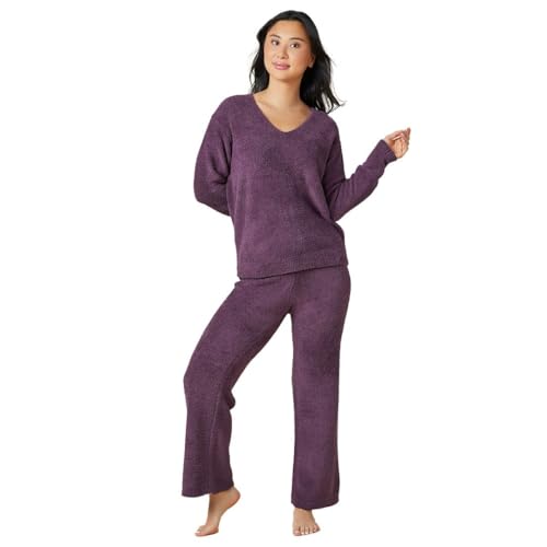 Softies Ultra-Soft Solid Marshmallow V-Neck Lounge Set for Women