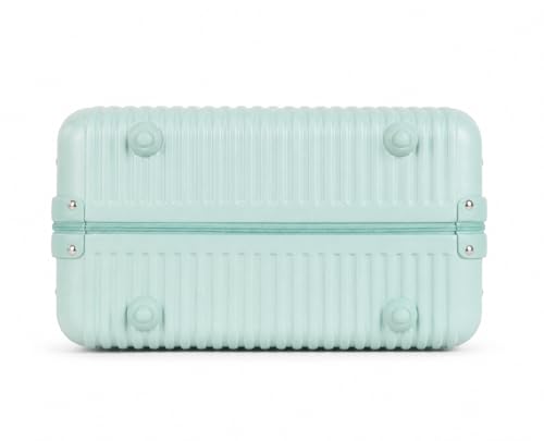 Image of Hard Shell Makeup Vanity Case for Women, TSA Lock Travel Cosmetic Organizer Box with Handle, Portable Makeup Storage Case for Cosmetics, Jewelry & Toiletries, (Pista)