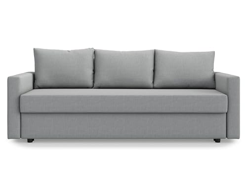 MASTERS OF COVERS Funda de Repuesto Sofá Cama Compatible con IKEA Friheten, Funda para Sofá Cama Friheten, Friheten Funda, 225 x 105 x 83 cm (Gris Claro, Poliéster)