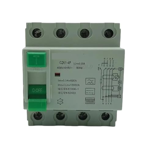 RCD interrupteur différentiel 4P protecteur de borne de recharge voiture maison