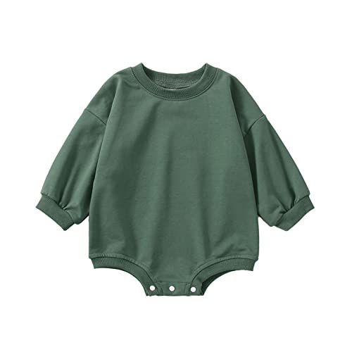Image of DOSYZTO Baby Boy Girl Bubble Shirt Romper Outfit Short Sleeve Summer Bodysuit Top Newborn Oversized Crewneck Jumpsuit