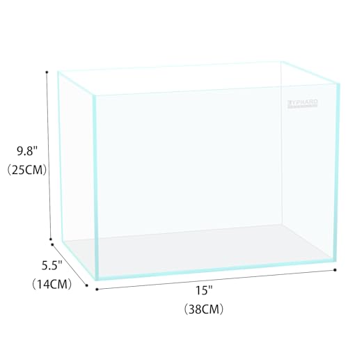 Image of LYPHARD AQUARIUMS 3.5 Gallon Rimless Aquarium, Ultra Clear Low Iron Nano Fish Tank for Betta Shrimp, L15xW5.5xH9.8 Glass Thickness 5mm with EVA Foam Leveling Mat