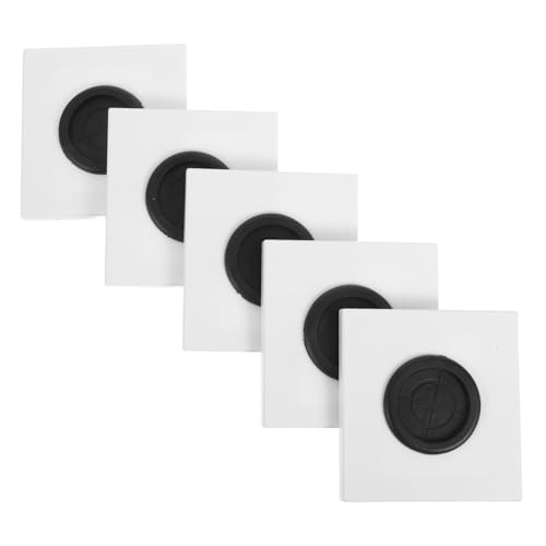 KONTONTY 5 Piezas Placa Pared Pasacables Tipo con Orificio Goma para Gestión Cable Eléctrica Hogar Oficina Enchufe Plástica Blanca Decorativa