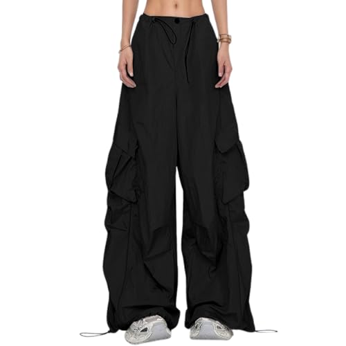 Pantalones cargo para mujer, cintura alta, elásticos, holgados, pantalones largos, tallas grandes, transpirables, pantalones cargo Y2k Hiking de verano, pantalones de trabajo elegantes y ligeros