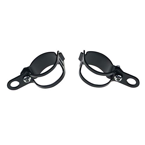 33-43mm 39mm 41mm Motorcycle Adjustable Turn Signal Relocation Relocator Fork Clamps Bobber Cafe Racer Retro Vintage Cruiser Chopper Rat Custom (Black)