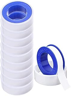 PTFE Pipe Slealant Seal Teflon Tape Plumbers Tape - Theard Flex Seal Tape Waterproof Plumbers Plumbing White 12mm x 13m (10 pack)