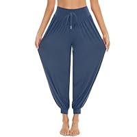 Terecey Yogahose Damen Lang Haremshose Yoga Pants Lockere Sporthose High Waist Freizeithose Jogginghose Pluderhosen Damen Baggy für Fitness Pilates Joggen