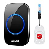 Tethram Cuidador LocalizadorInalámbrico,Timbreinalambrico,60 Tonos de Llamada y 5 Niveles de Volumen,Alcance de hasta 260...