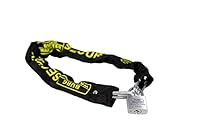 Burg-Wächter 2650 Vierkantkette, Kette für Fahrrad, Motorrad, E-Scooter, Gartenmöbel, mit Vorhangschloss, SKM 5/60/30, Länge: 60 cm, Schwarz