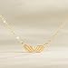 MEVECCO Gold Angel Wings Pendant Necklace, 18K Gold Filled, Dainty Minimalist for Women