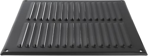 ECOPRO VENT 10'' x 10" Inch (Opening) Square Ventilation Grille - Black Metal Air Vent Cover with Mesh Screen Guard - Inside/Outside use Louver Grille - 11.6" x 11.6" Inch (Outer Size) Soffit Vent by ECOPRO VENT - Used condition - Image 6