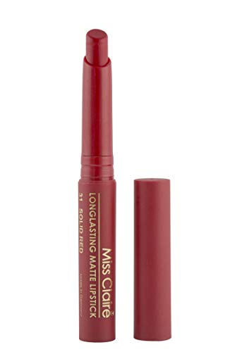 Image of Miss Claire Longlasting Matte Lipstick, Solid Red 31, 2 g