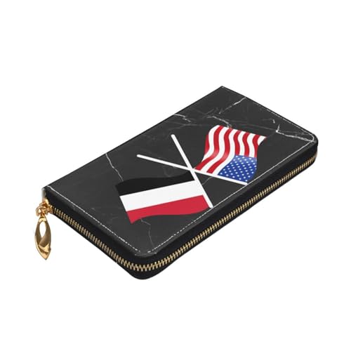 American And Yemen Flag Wallet Card Bag4