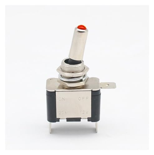 Interrupteur à bascule LED 12V 20A rouge pour tableau de bord auto et camion