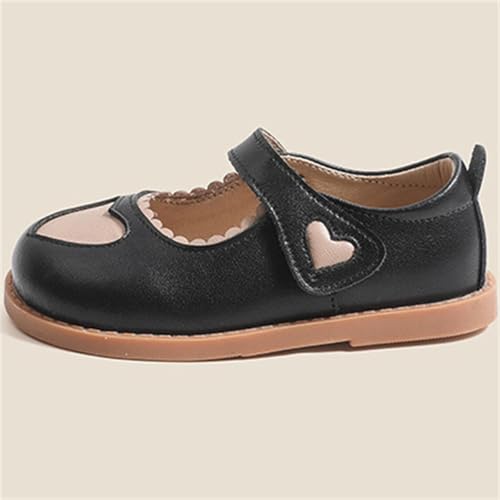 Toddler Little Girl's Sweet Heart Oxford Flats Princess Performance Dress Shoes Soft Sole Mary Janes2