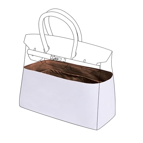 DGAZ Bolsa organizadora leve para bolsa Hermes Birkin, bolsa interna de seda e papel duplo para bolsas de luxo (ouro, BK25)
