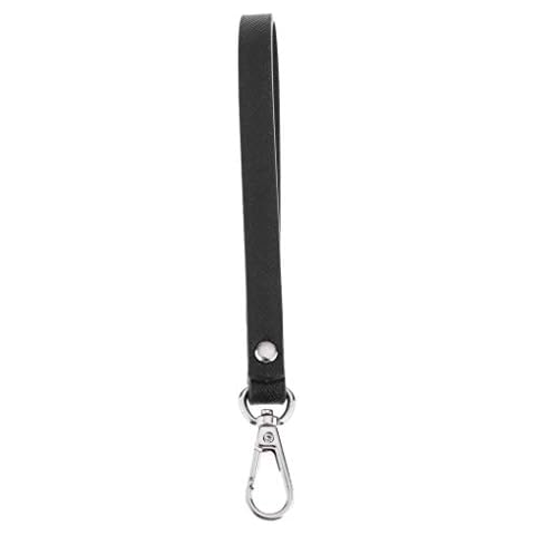 Hellery Wristlet Strap Keychain Cellphone Leather Hand Straps Durable Wrist Lanyard for Wallet, Clutch, Wristlet, Purse, Pouch - Black, 19cm Cover