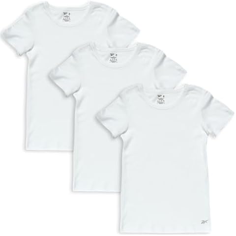 Reebok Girls' Undershirt - Soft Crew Neck Shirt (3 Pack) Cover