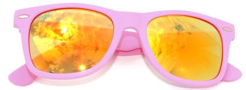 Image of OWL Retro Vintage Sunglasses Colorful Mirror Lens Matte Frame 3,5,6,10,12,14 Pairs