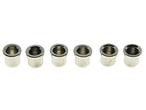 Dopro Set of 6 Nickel Guitar String Through Body 5/16" String Ferrules for American Standard Telecaster, Zinc Version with knurled edge - Image 4